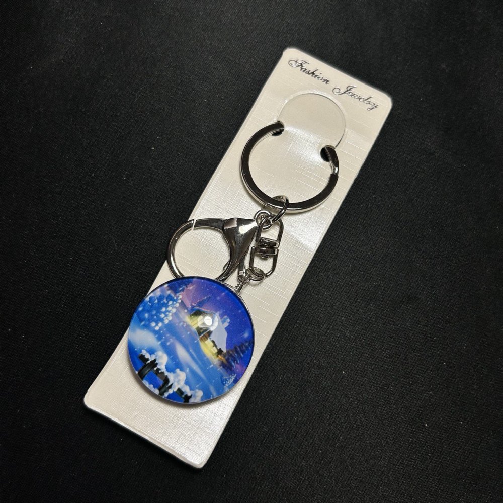 Keychain New Year Santa Claus Residence House, length 10 cm