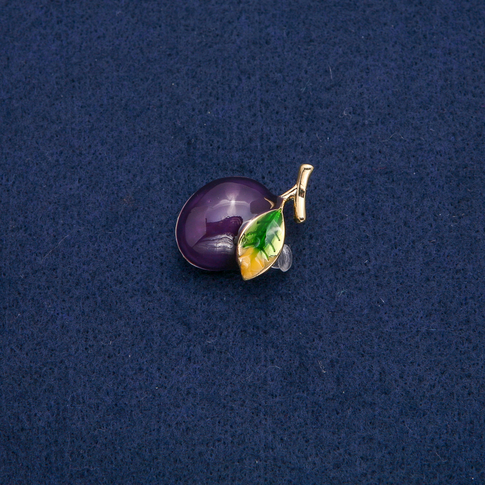 Brooch-pendant Plum 30x22mm