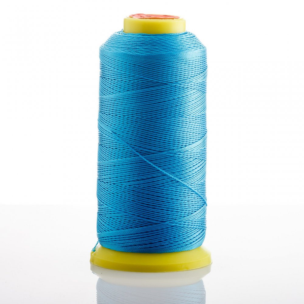 Turquoise nylon thread spool, 0.6 mm diameter, 500 m, for crafts