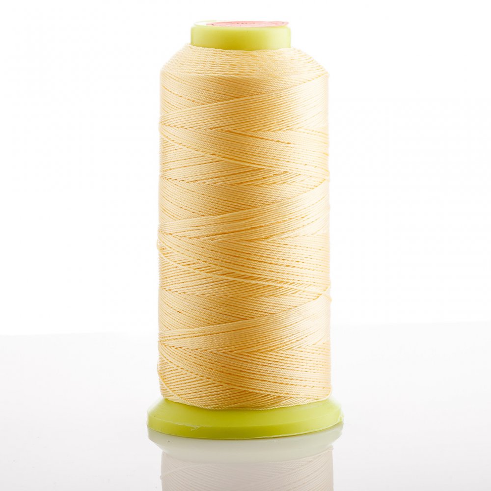 Bobbin thread, vibrant yellow, 0.6 mm diameter, nylon for crafts, 500 m