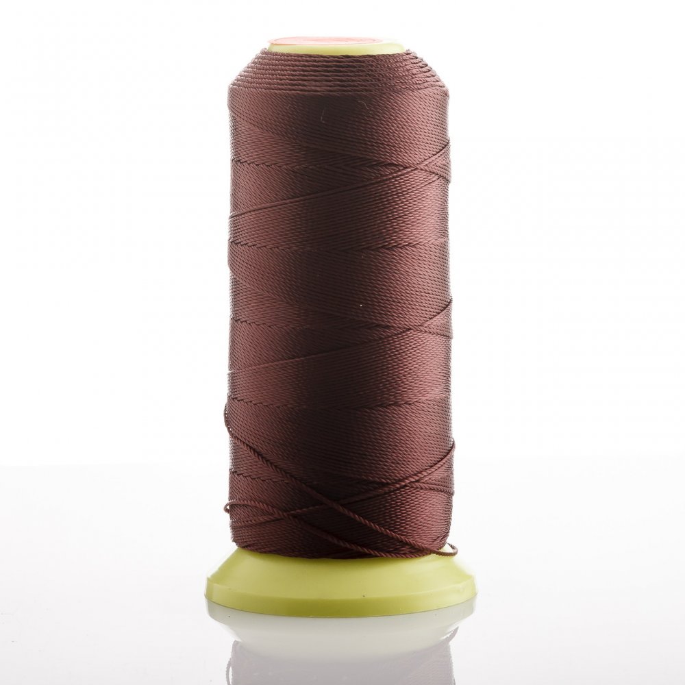 Bobbin thread Chocolate, 0.9 mm diameter, nylon for crafts, 500 m