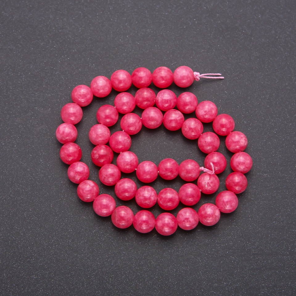 Tourmaline beads, smooth round ball, 8 mm diameter (+/-), thread length 38 cm (+/-)