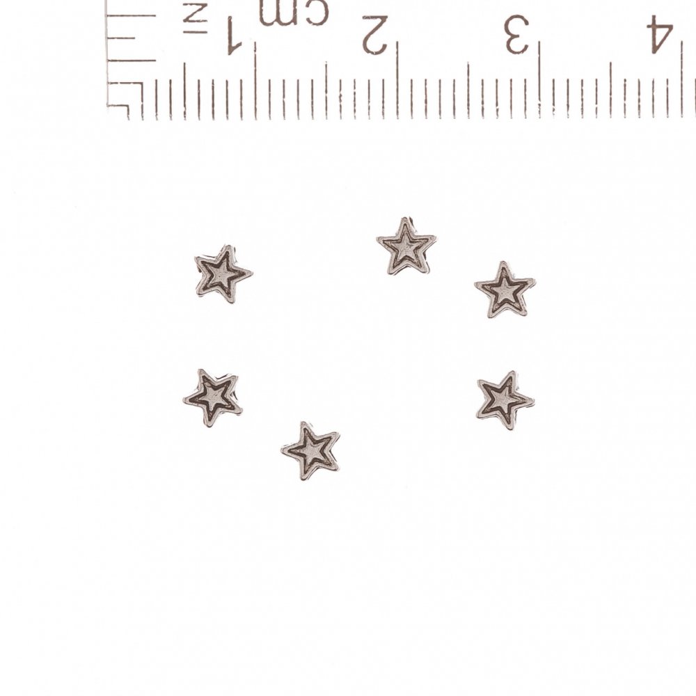 Star Bead Insert, diameter 1 mm, 0.5 cm length, packaging 20 g, ±200 pcs