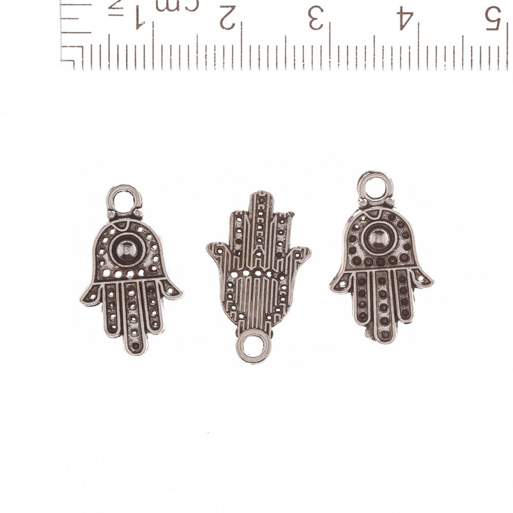 Hamsa Pendant with Ball in the Center 'Rivet' 20x12 cm Pack 20 g +/- 35 pcs