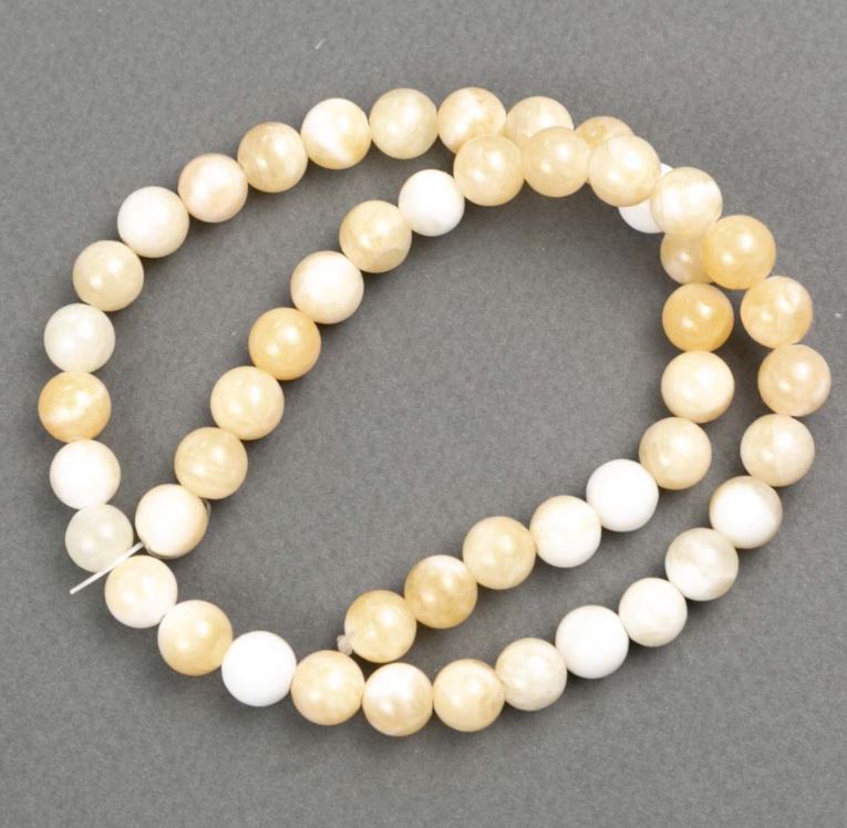 Beads on monofilament 'Pearl' (acrylic) smooth spheres, 8.5 mm diameter, 40 cm length