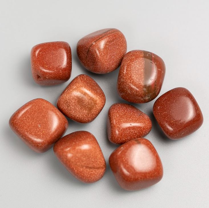 Natural Aventurine Stone 'Golden Sand' - Tumbling 20x13 mm to 25x21 mm (+-) Pack size 100 g