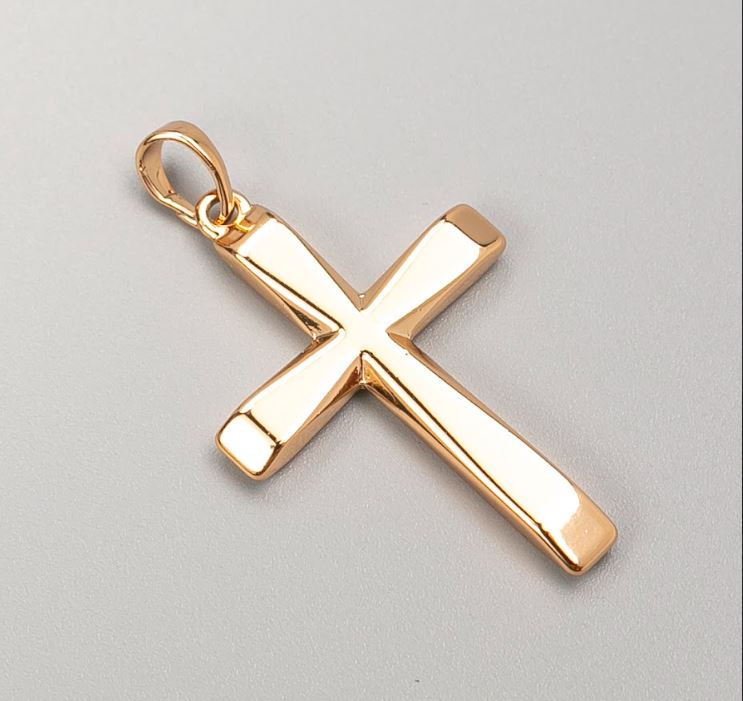 Pendant Xuping Cross Gold Plating 18K, diameter 34×22mm+