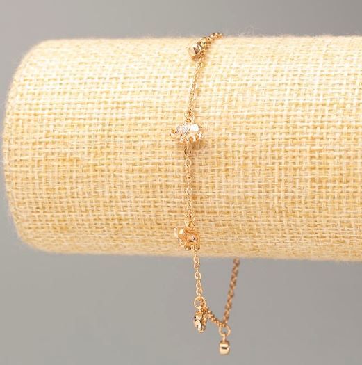 Xuping 18K Gold-Plated Bracelet, length 17–20 cm, thickness about 2 mm, with crystals