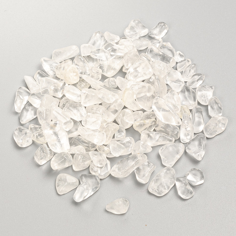 Findings Rock Crystal stone chip without hole, d 12x6-9x4 mm, ± 100 g