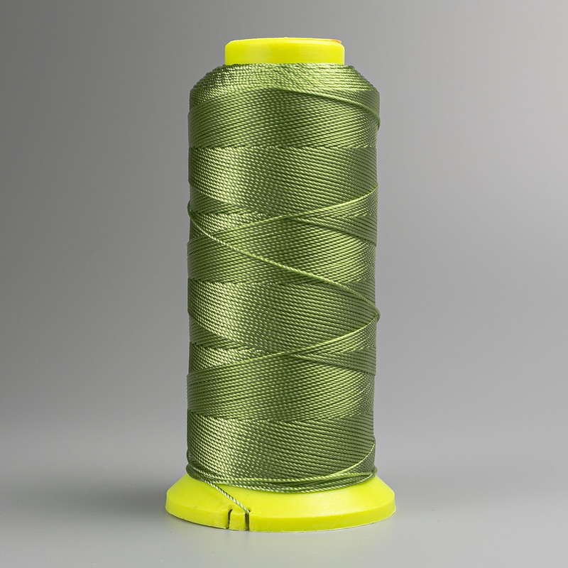 Olive nylon thread spool, 0.9 mm diameter, for crafts, 300 m