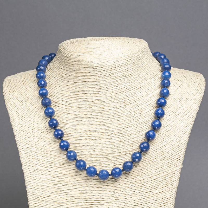 Apatite Necklace (synthetic) Faceted Beads, 10 mm diameter, 45 cm length