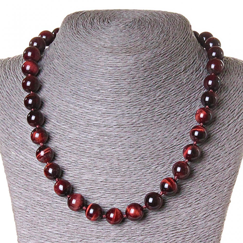 Bull's Eye Bead Necklace 12 mm, 50 cm length