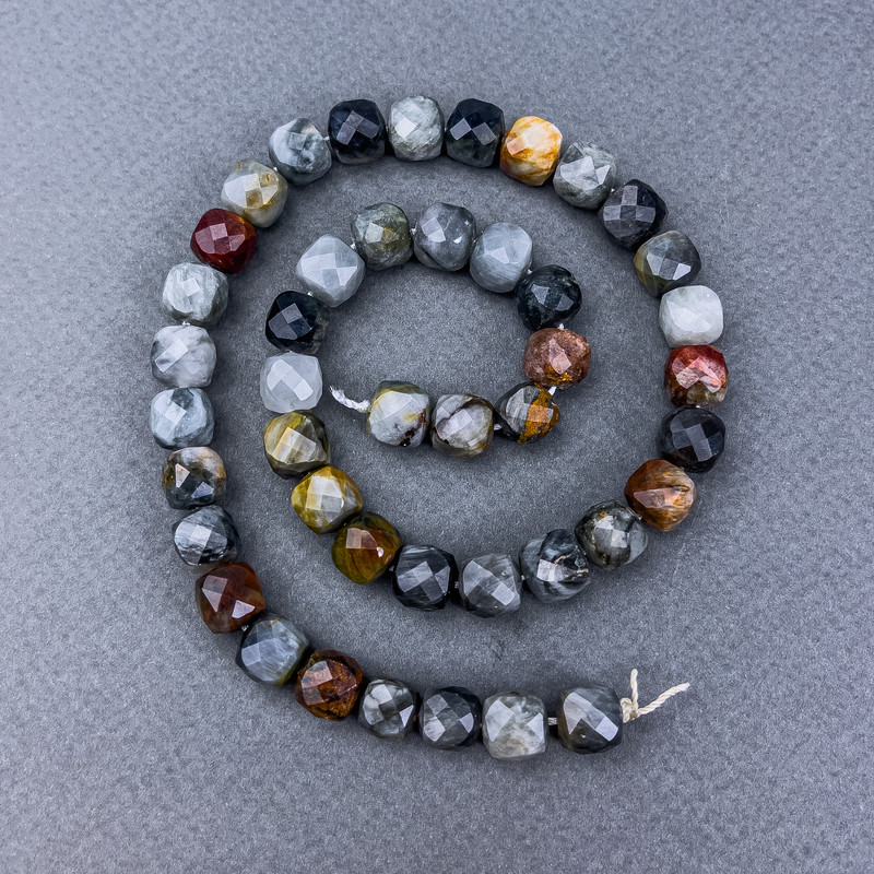 Assorted Beads from Natural Stone 9x9 mm