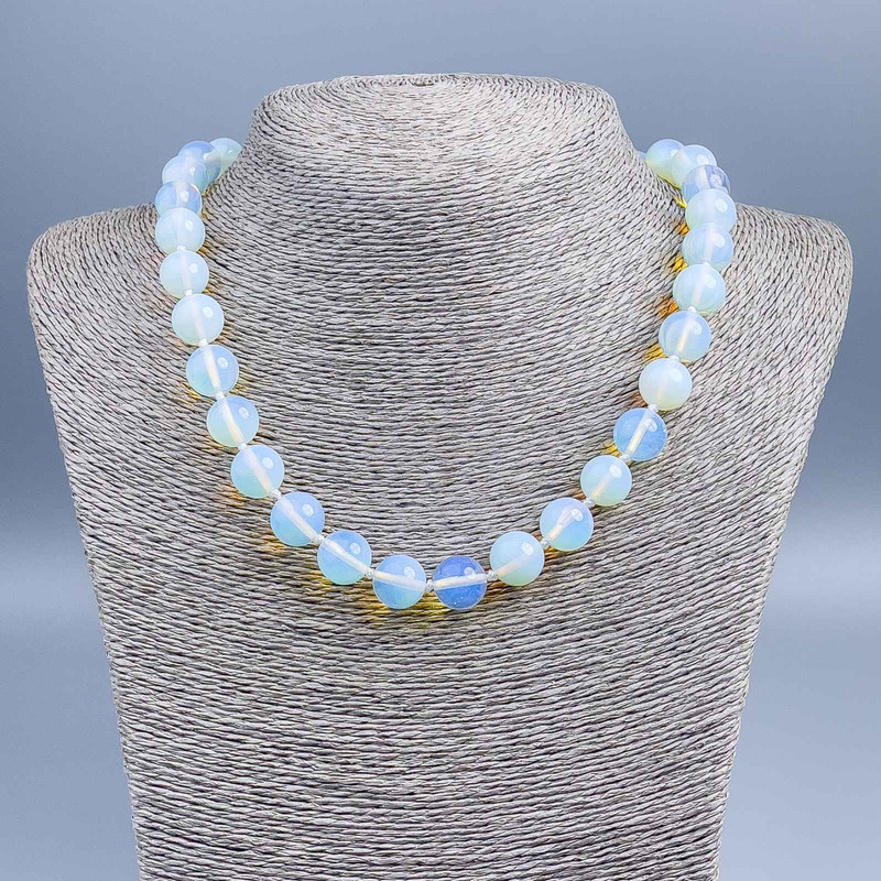 Moonstone Necklace, Smooth Bead, 12 mm Diameter, 45 cm Length