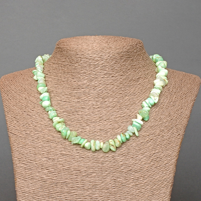 Amazonite Necklace with natural amazonite granules, 7×3 mm ±, length 47 cm